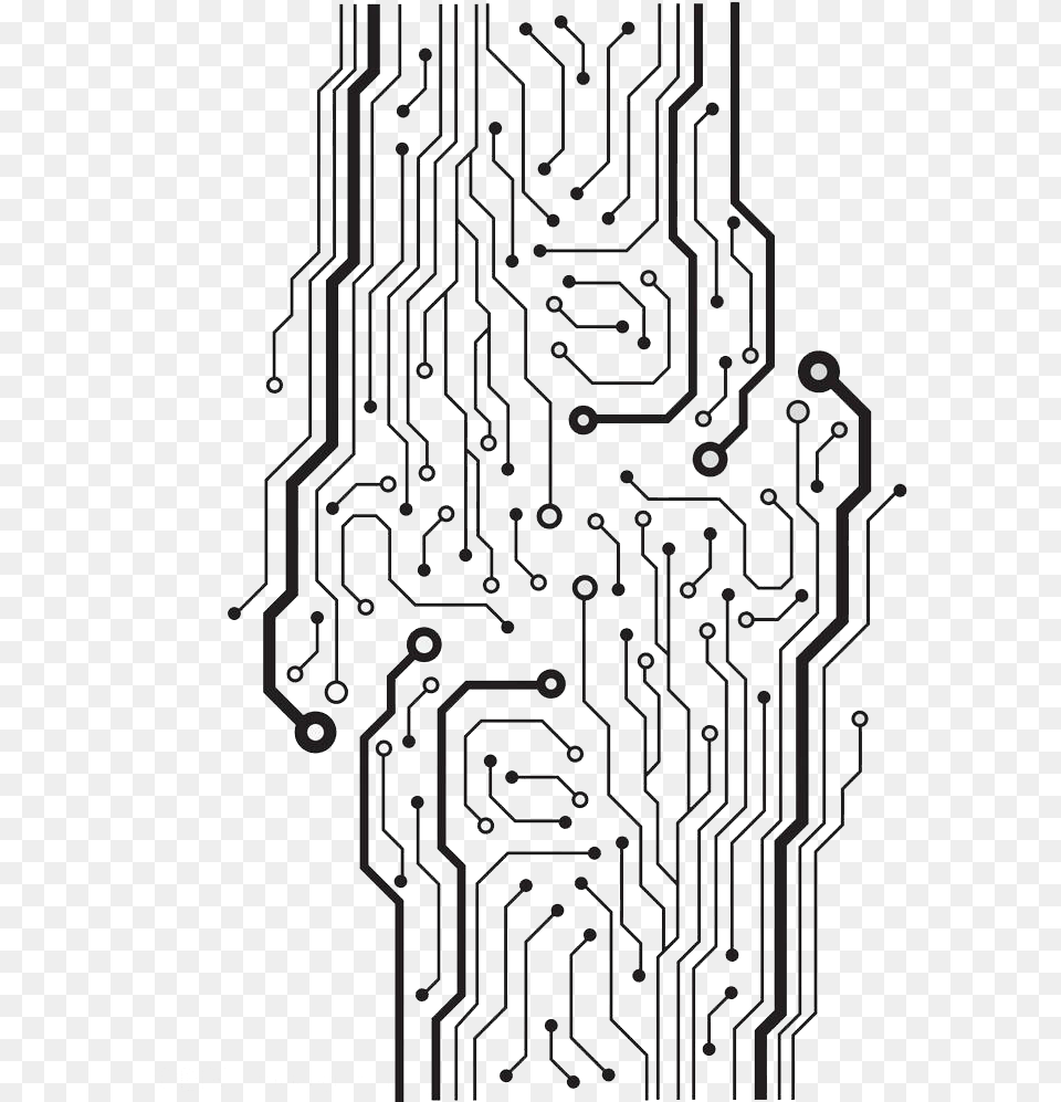 Circuit Board Vector Circuit Board Lines, Gate Free Png Download