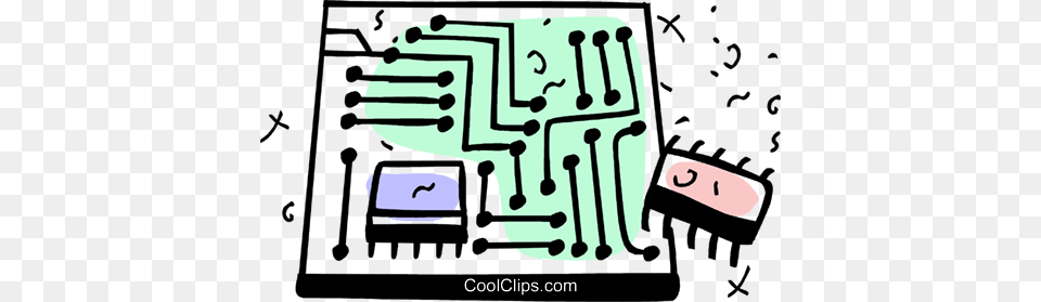 Circuit Boards Royalty Vector Clip Art Illustration, Mace Club, Weapon Png Image