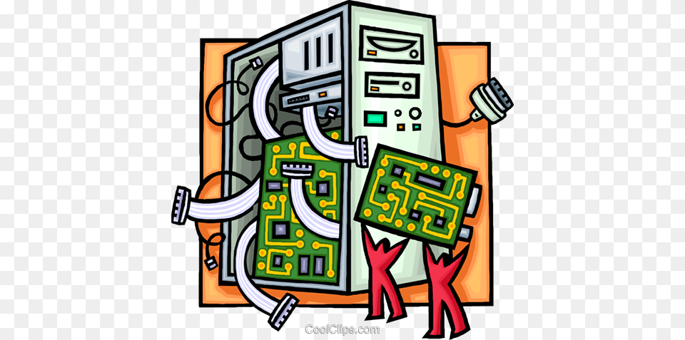 Circuit Boards Royalty Vector Clip Art Illustration, Electronics, Hardware, Dynamite, Weapon Png Image