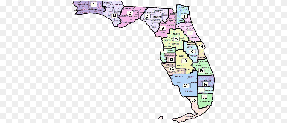 Circuits Florida State Circuit Map, Chart, Plot, Atlas, Diagram Free Transparent Png