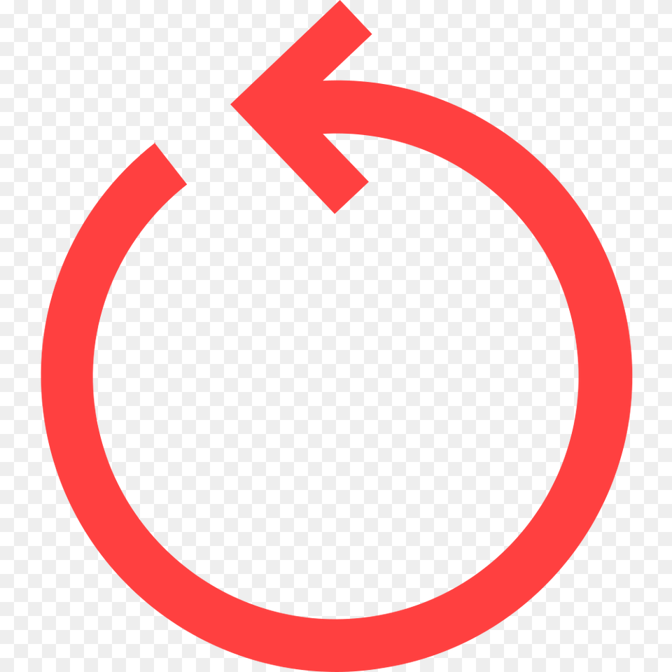 Circular Arrow Red, Symbol, Sign Png