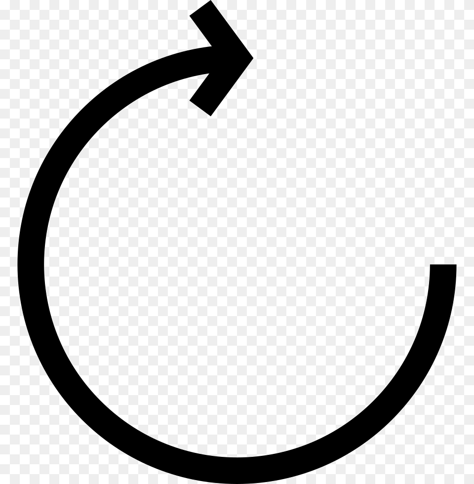 Circular Arrow With Clockwise Rotation Comments Clockwise Rotation, Symbol Free Png Download