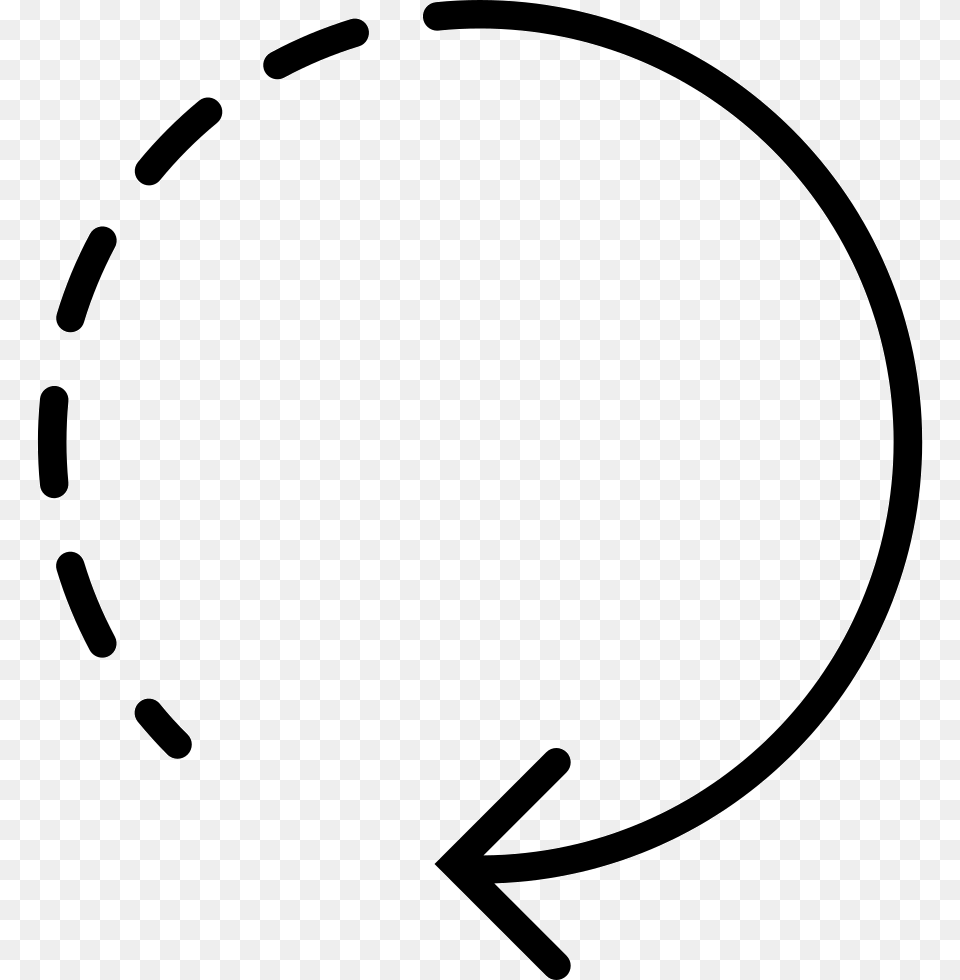 Circular Arrow With Dots Circular Arrow, Stencil Free Png Download