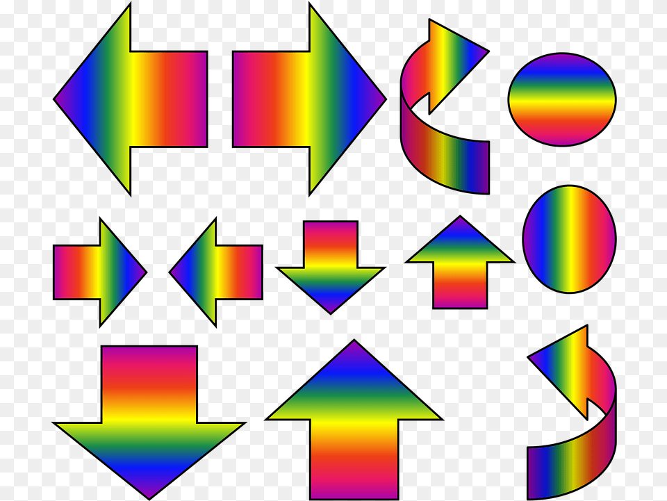 Circular Arrows Fleche Arc En Ciel, Art, Graphics, Lighting, Pattern Free Png