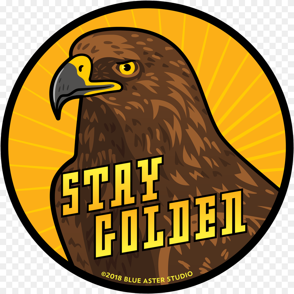 Circular Badge Featuring An Illustrated Golden Eagle Coffee Clip Art, Animal, Beak, Bird Free Png Download