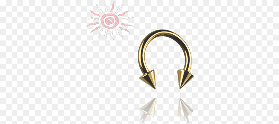 Circular Barbell Dorado Con Conos Piercing De Acero Body Piercing, Accessories, Earring, Jewelry Png
