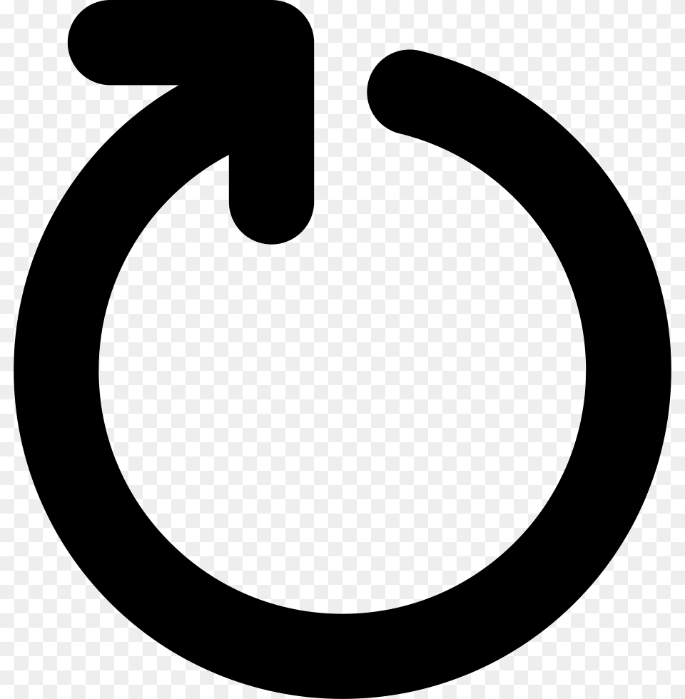 Circular Clockwise Rotating Arrow Thin To Thick Circle, Symbol, Sign Png