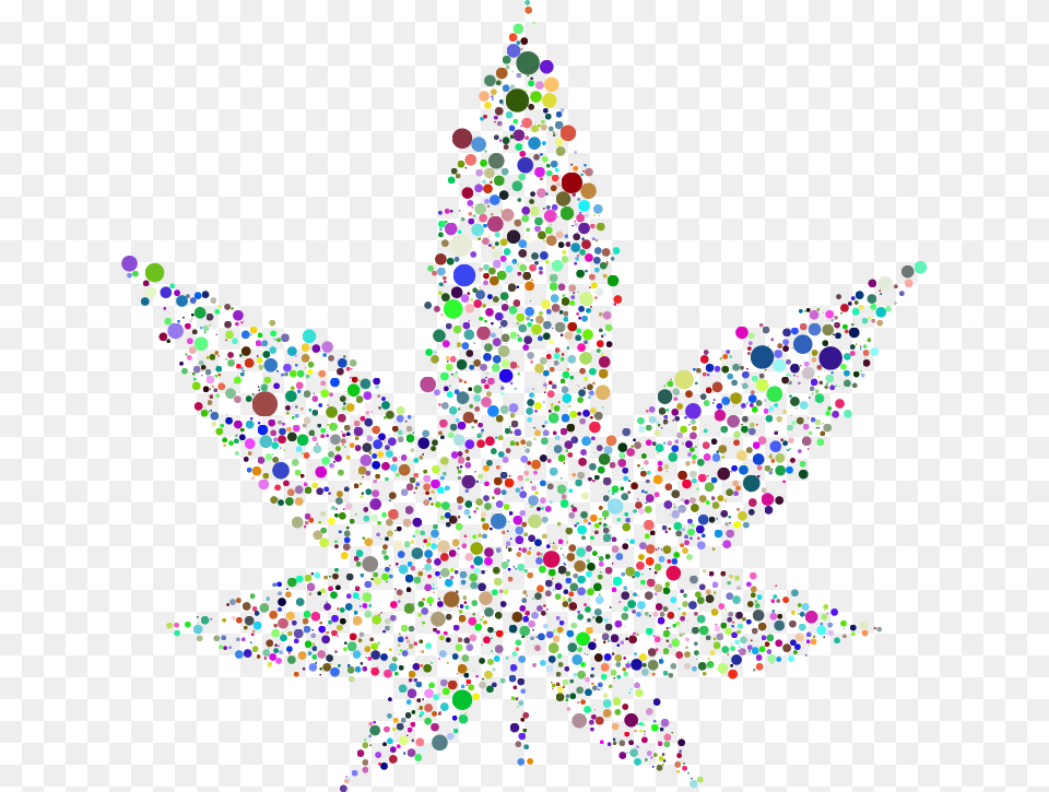 Circular Marijuana Leaf Ii Prismatic Transparent Marijuana Christmas Clipart, Chandelier, Lamp, Glitter Png Image