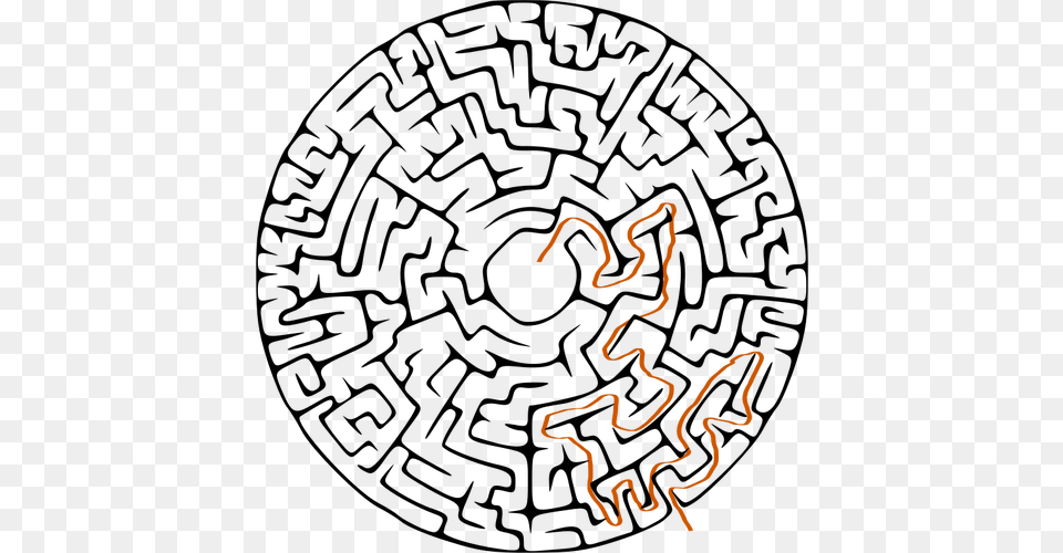 Circular Maze With Solution, Light Free Png