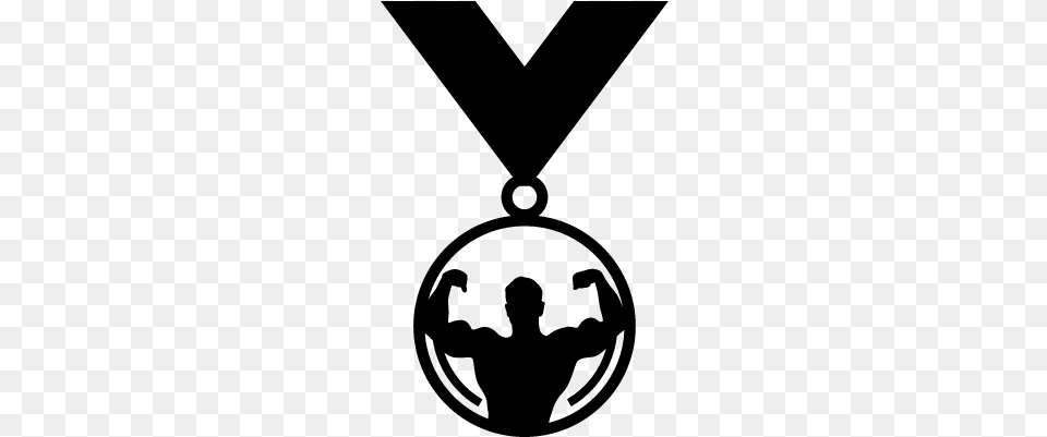 Circular Medal With Male Bodybuilder Image Vector You Re Welcome, Gray Free Transparent Png