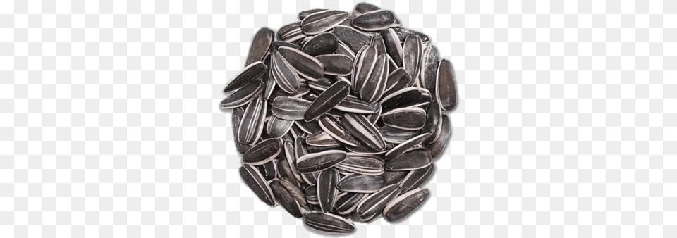 Circular Pile Of Sunflower Seeds Striped Sunflower Seeds, Food, Grain, Produce, Seed Png Image