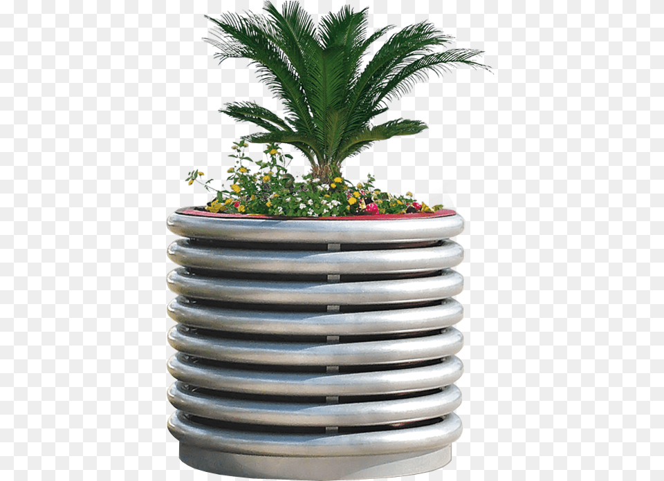 Circular Shaped Flowerpiece Made Of Iron For Urban Flowerpot, Jar, Plant, Planter, Potted Plant Free Png Download