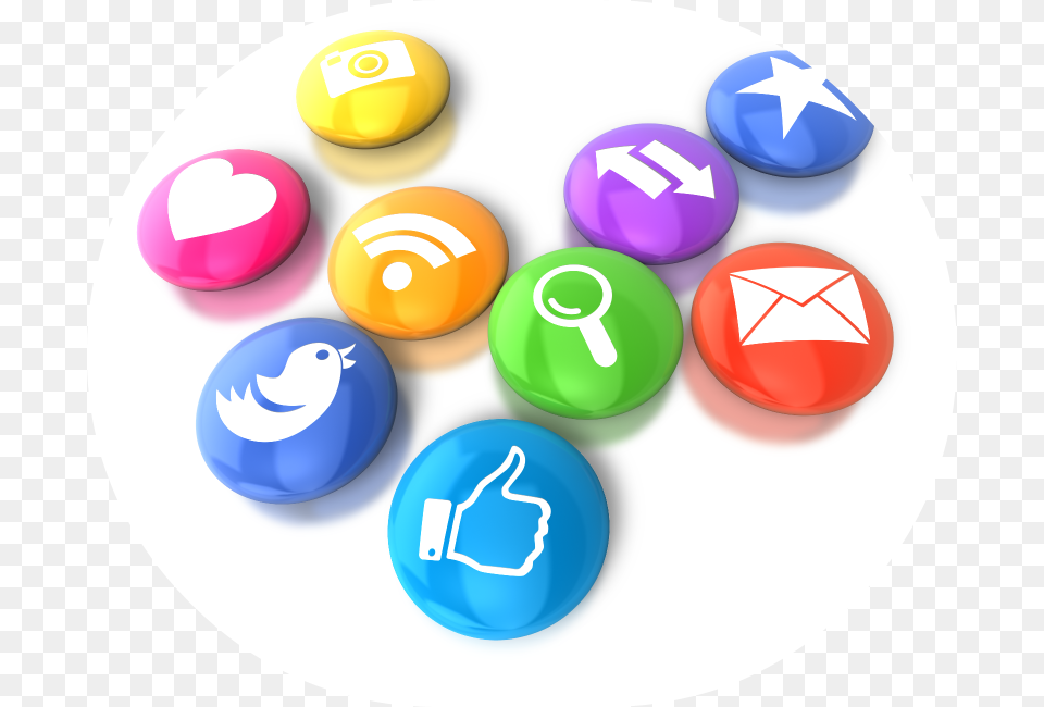 Circular Social Media Icons In A Circle Social Media Icons Xray, Food, Sweets, Disk, Text Free Png