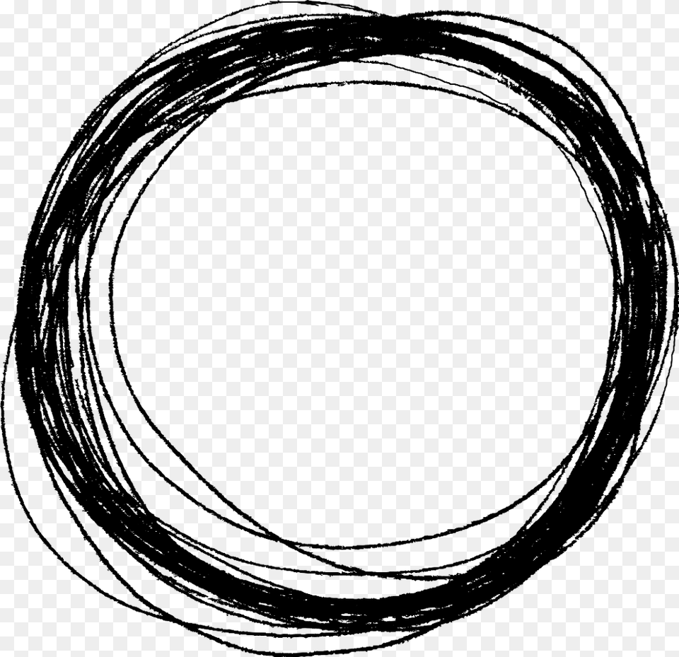 Circulo Rabisco, Gray Free Transparent Png