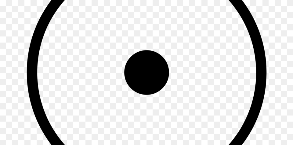 Circumpunct Or Point Within A Circle, Gray Png Image