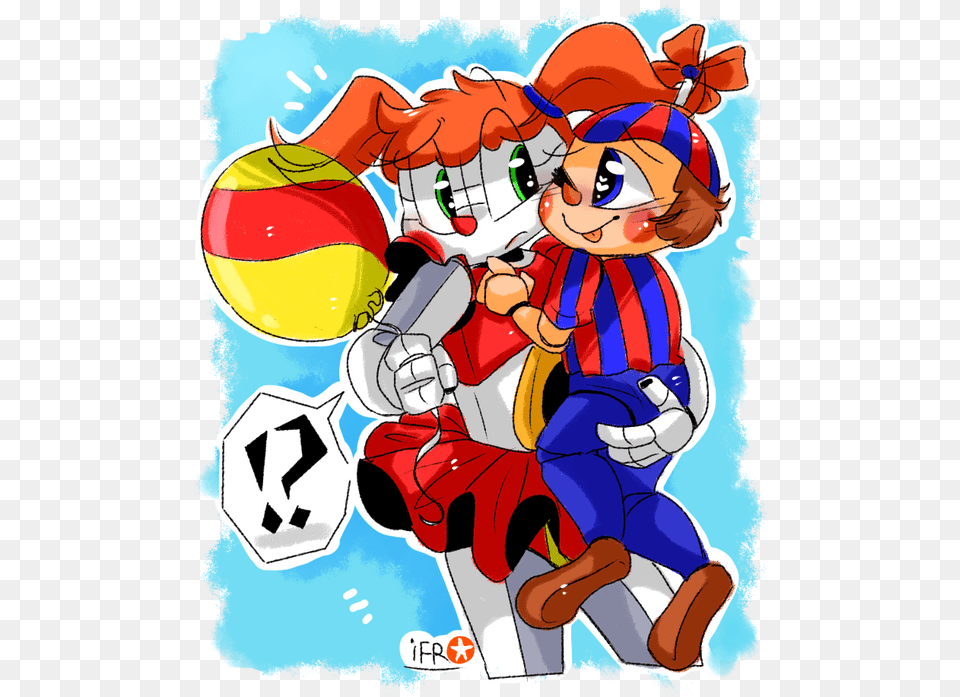 Circus Baby And Balloon Boy, Book, Comics, Publication, Person Free Png Download