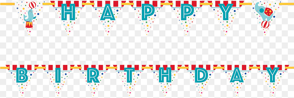 Circus Banner Carnival Banners Happy Birthday, Text, Triangle Png