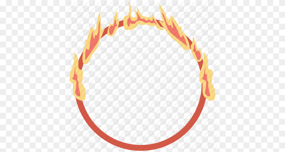 Circus Circus Show Circus Trick Fire Hoop Fire Ring Icon, Flame, Oval, Accessories Free Png Download