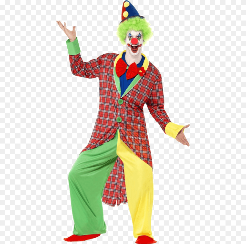 Circus Clown Costume, Adult, Male, Man, Performer Free Png Download