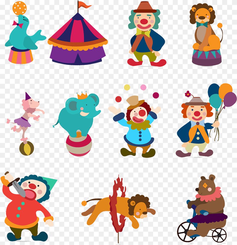 Circus Drawing Cartoon Circus Animation, Leisure Activities, Baby, Person, Animal Free Png Download