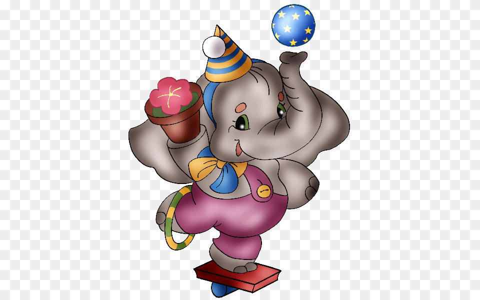 Circus Elephant Cartoon Clip Art Images All Images Of Elephants, Clothing, Hat, Baby, Person Free Png Download