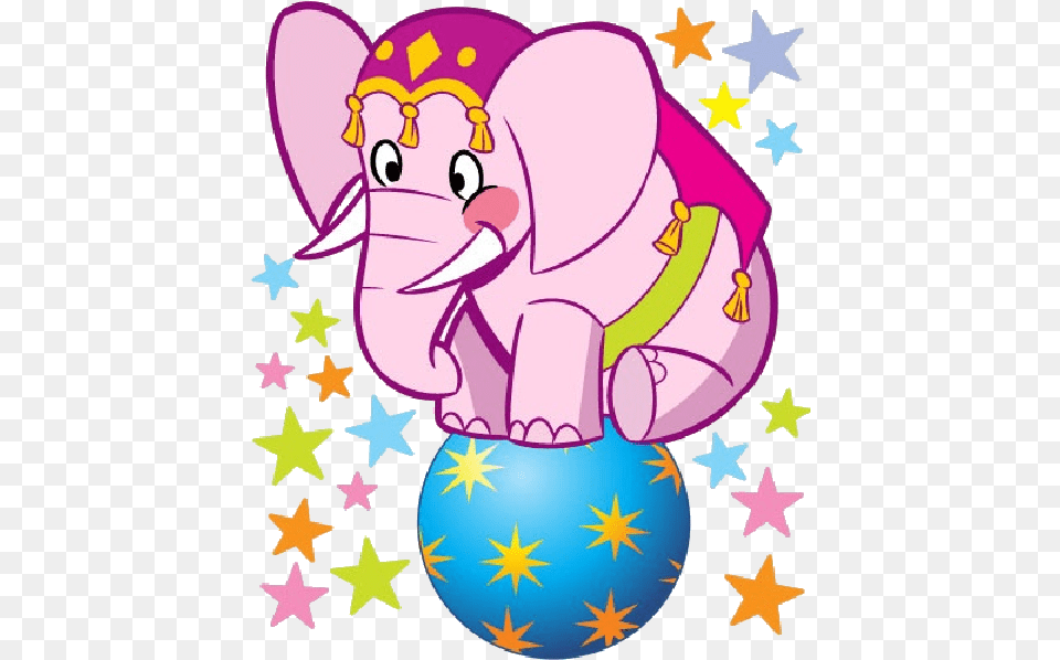 Circus Elephant Clipart Freeuse Circle Of Stars Green, Baby, Person Free Png