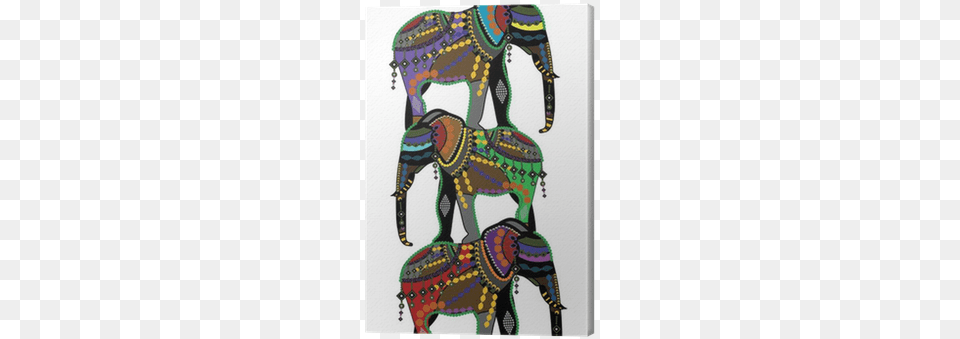 Circus Elephants In The Ethnic Style Canvas Print Vietsbay Woman Riding Elephant 3 Printed Canvas Tote, Art, Modern Art, Adult, Female Free Transparent Png