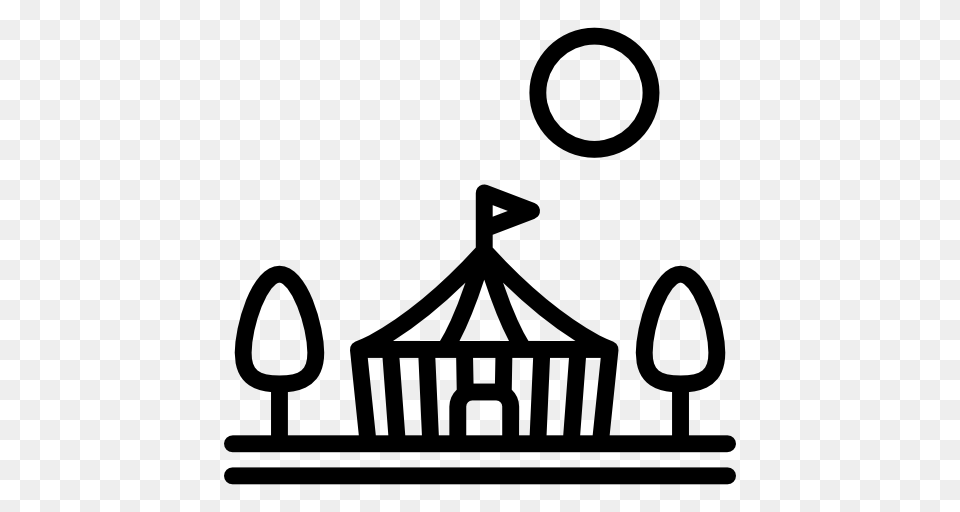 Circus Leisure Entertaining Tent Entertainment Icon, Gray Free Transparent Png