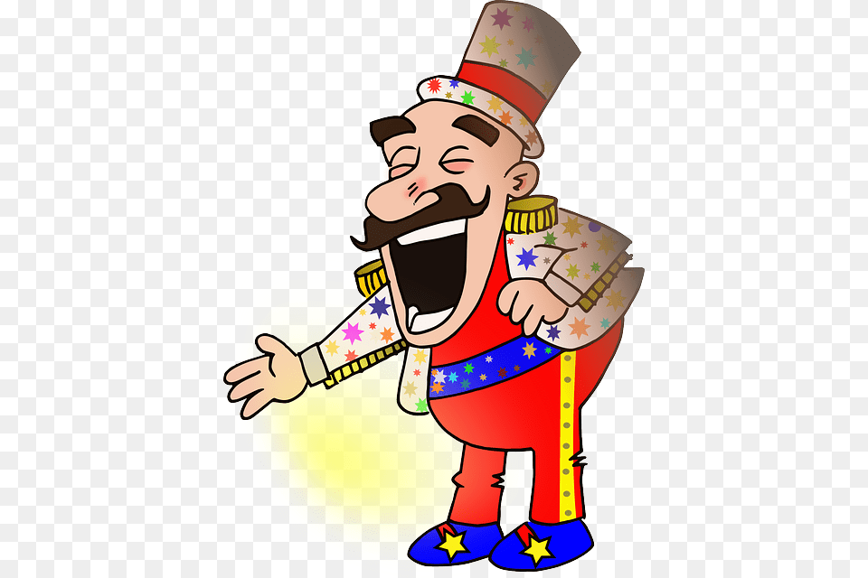 Circus Man Person Laughing Entertainer Showmaster Circus Chef, Baby, Cartoon, Nutcracker, Performer Free Png Download