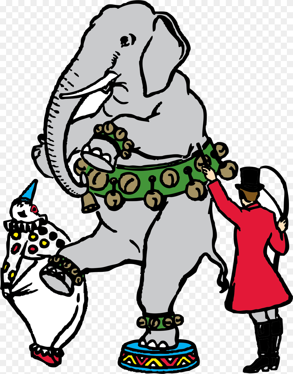 Circus Scene Gajah Kartun, Baby, Person, Face, Head Free Transparent Png