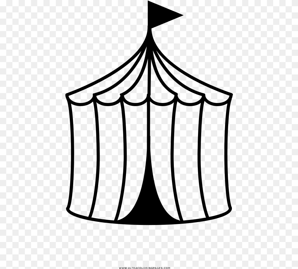 Circus Tent Coloring, Gray Free Png Download