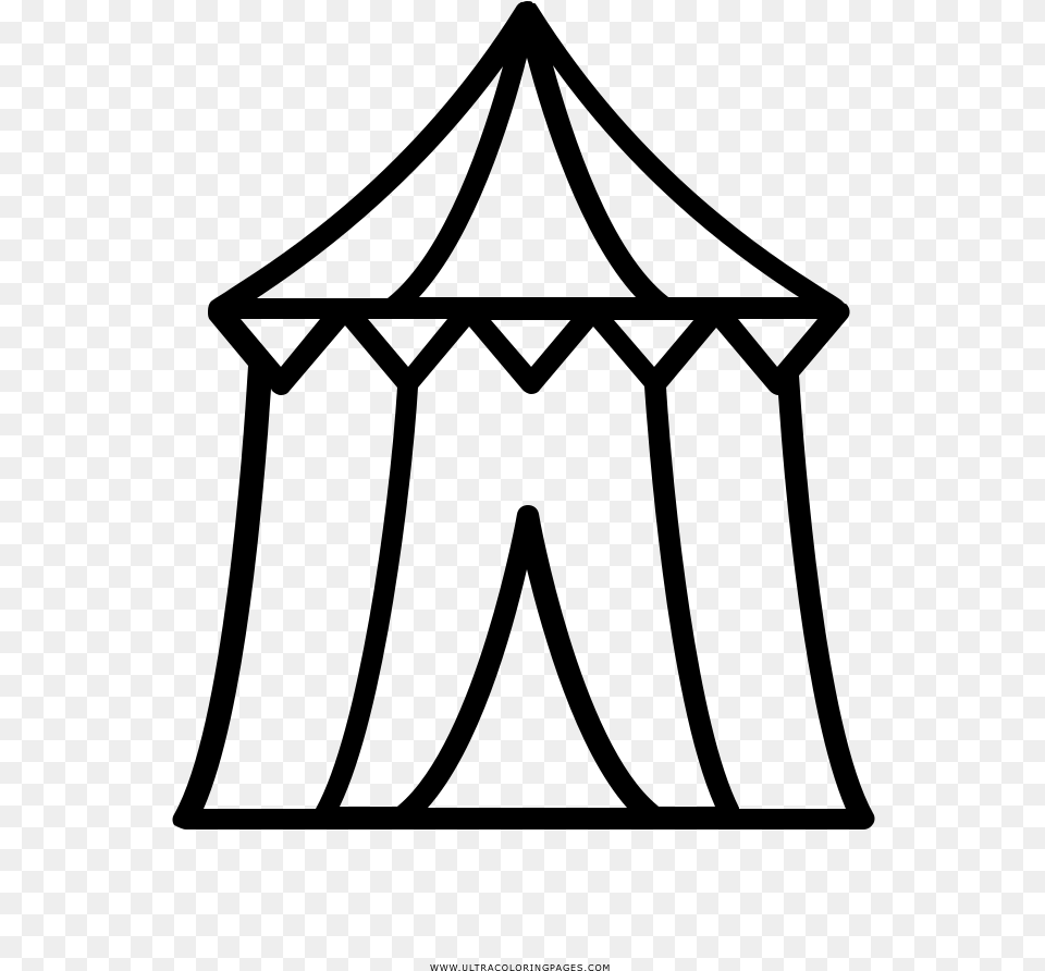 Circus Tent Coloring, Gray Png Image