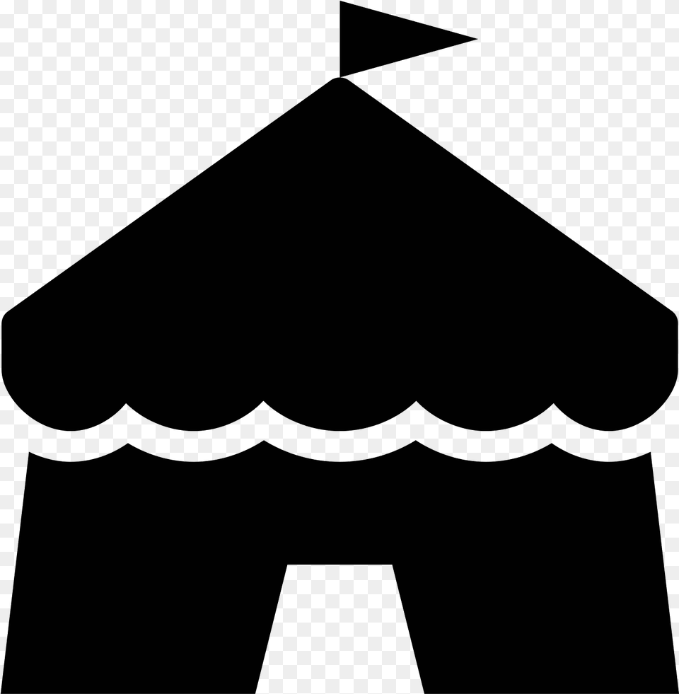 Circus Tent Filled Icon Circus Icon White, Gray Free Png