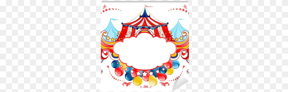 Circus Tent Frame Wall Mural Pixers We Live To Relay For Life Carnival For A Cure, Leisure Activities, Birthday Cake, Cake, Cream Free Png