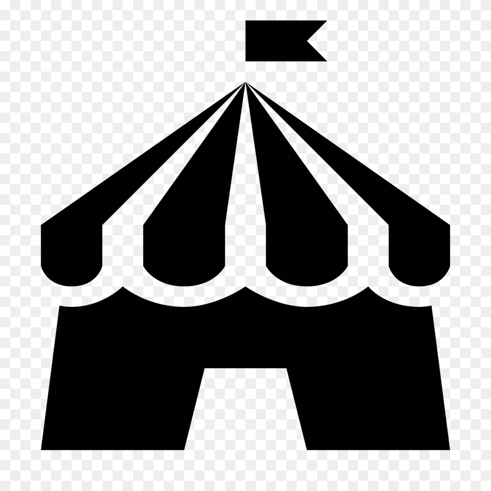 Circus Tent Icon, Gray Png Image