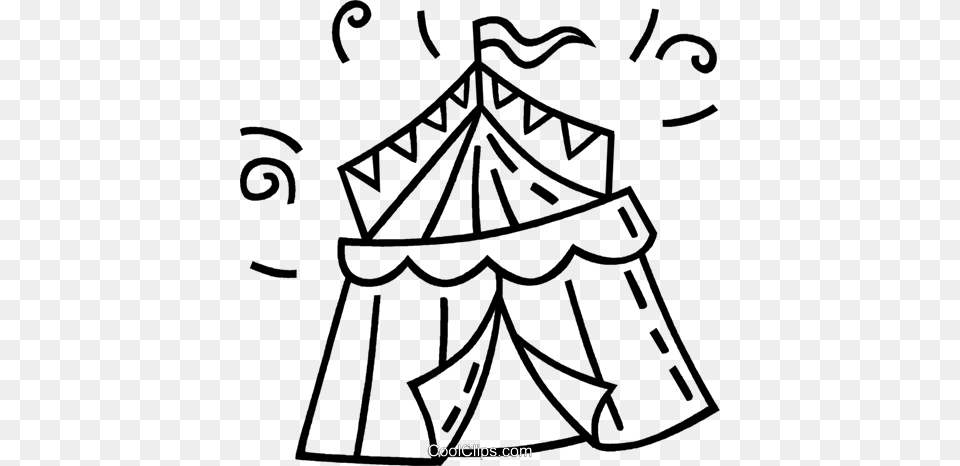 Circus Tent Royalty Free Vector Clip Art Illustration Carnival Clip Art Black And White, Leisure Activities, Outdoors Png