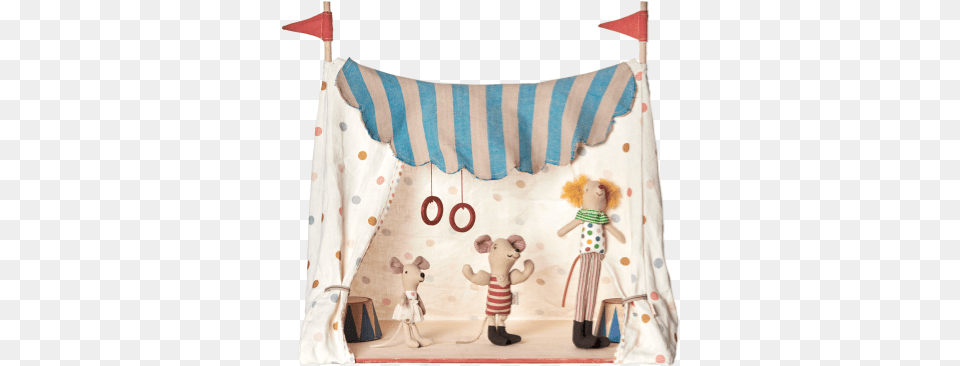 Circus Tent With 3 Circus Mice Maileg Circus Tent, Crib, Furniture, Infant Bed, Toy Png