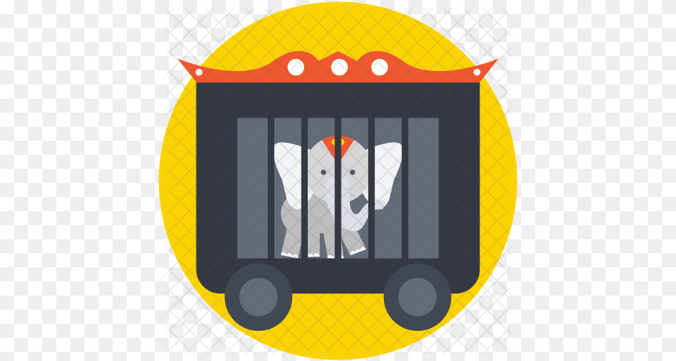 Circus Wagon Icon Illustration, Animal, Lion, Mammal, Wildlife Png