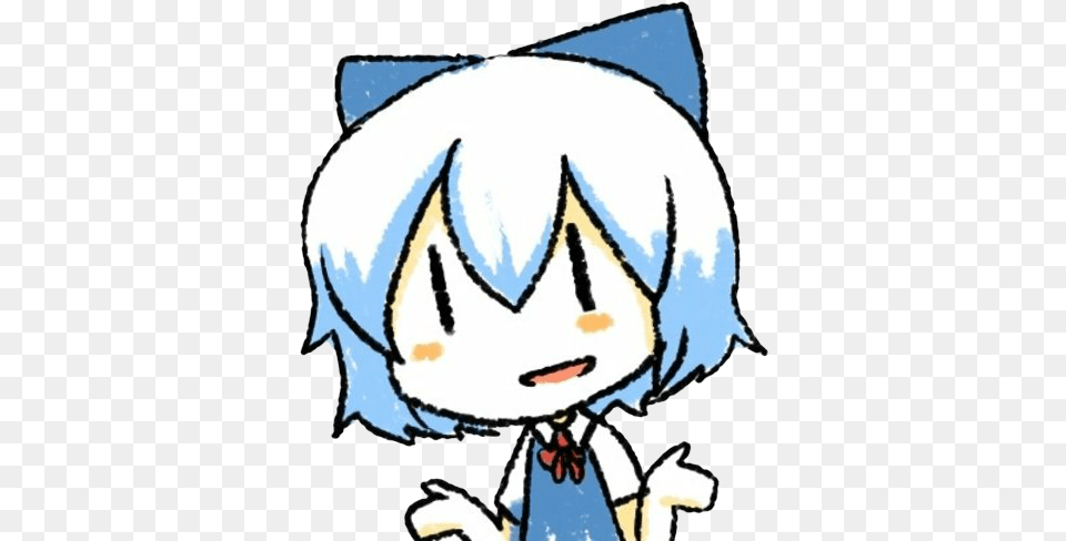 Cirno Shrug Discord Emoji Cirno Meme, Book, Comics, Publication, Manga Free Png