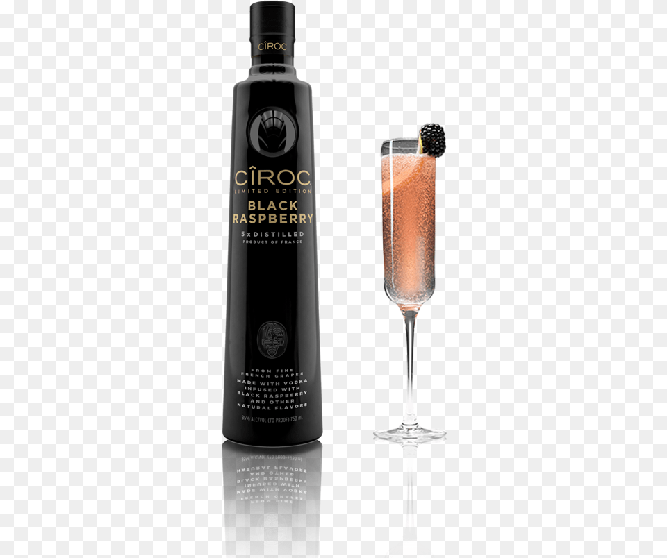 Ciroc Black Raspberry Vodka, Glass, Alcohol, Beverage, Liquor Free Png Download