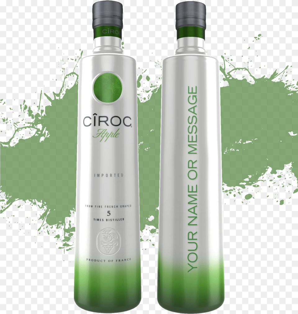 Ciroc Bottle Black Paint Splatter, Alcohol, Beverage, Gin, Liquor Png