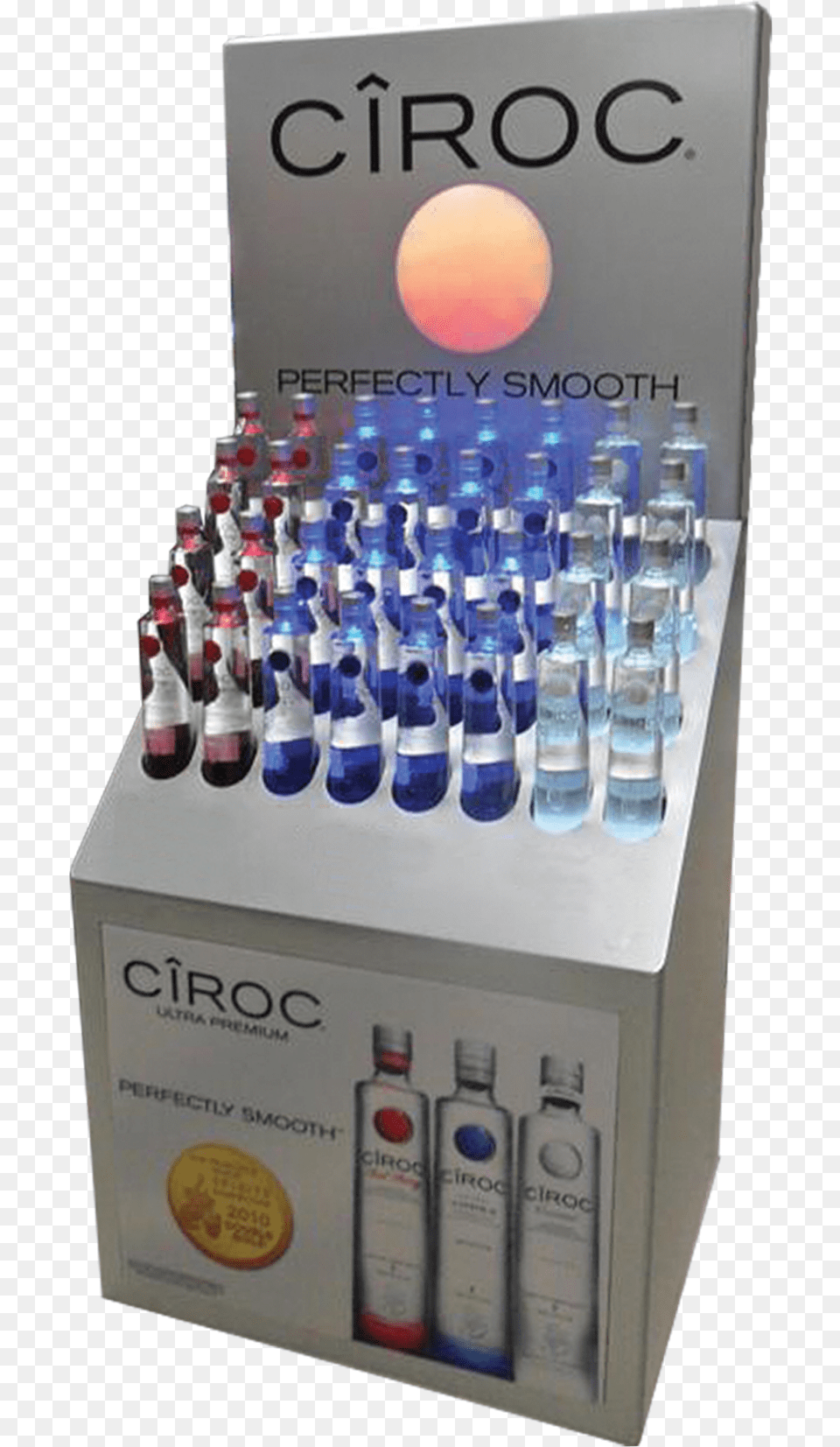 Ciroc Led Display Vending Machine, Bottle, Beverage Png Image