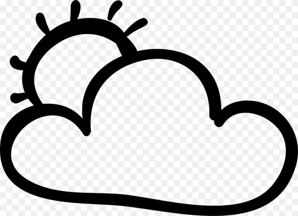 Cirrus Clouds Clip Art Of Black And White, Clothing, Hat, Heart, Ammunition Png Image