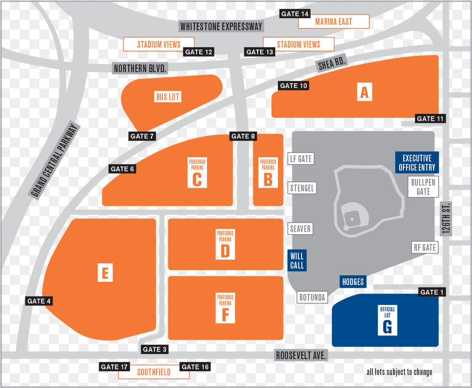 Citi Field Parking Map, Chart, Diagram, Plan, Plot Free Png Download