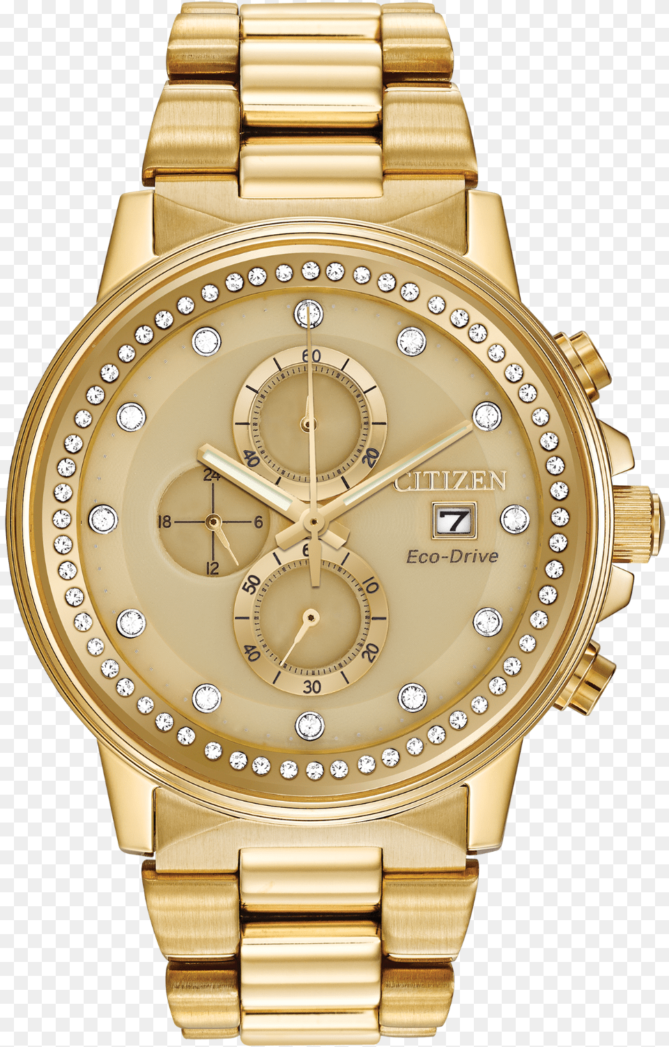 Citizen Gold Watch With Diamonds Citizen Watch With Bracelet, Arm, Body Part, Person, Wristwatch Png