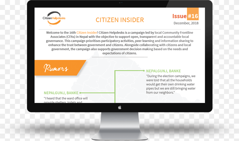 Citizen Helpdesks Is A Campaign Led By Local Community, Computer Hardware, Electronics, Hardware, Monitor Png