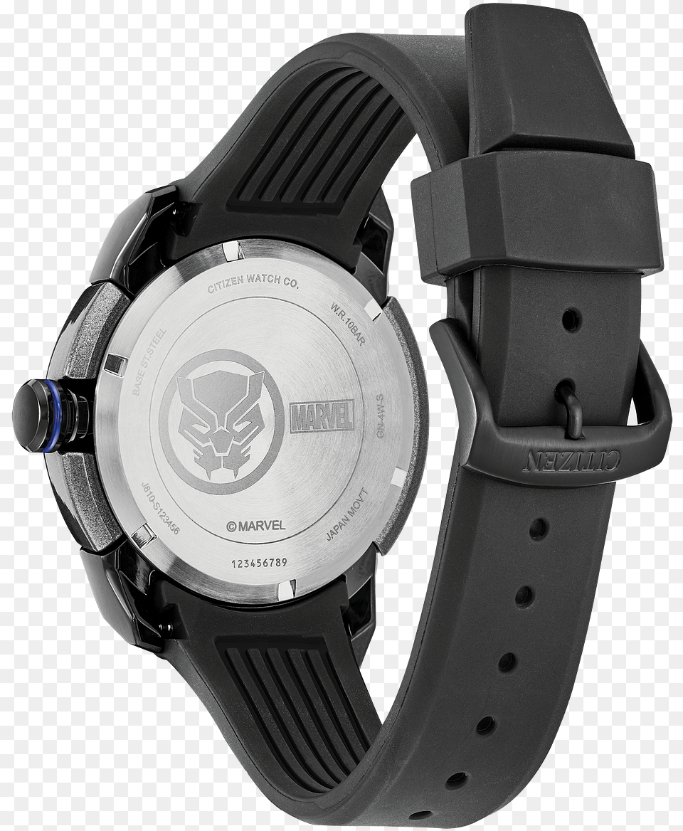 Citizen Marvel Black Panther Eco Drive Black Watch Citizen Ferrari Arm, Body Part, Person, Wristwatch Free Png