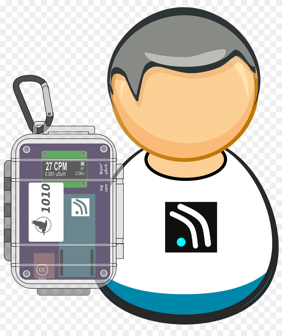 Citizen Monitoring Common Guy With Bgeigie Detector Clipart, Computer Hardware, Electronics, Hardware Png