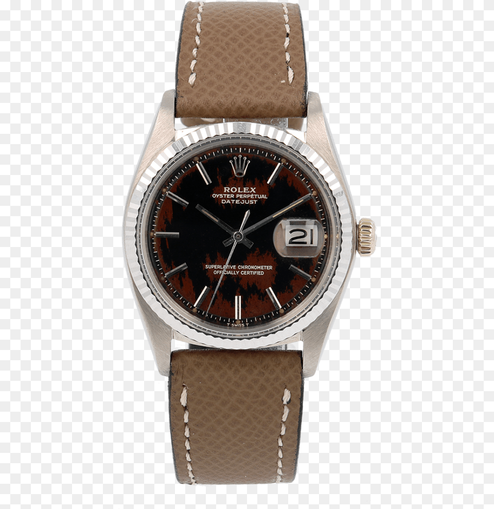 Citizen Watch Eco Drive Rolex Datejust Blue Dial Leather Strap, Arm, Body Part, Person, Wristwatch Free Png