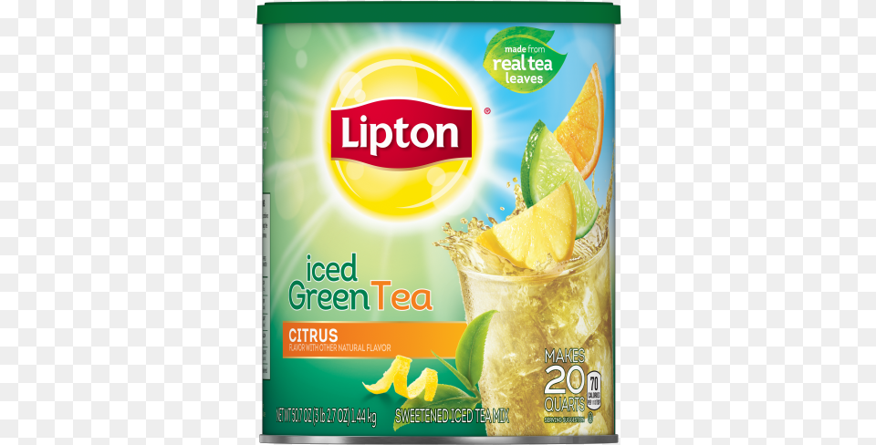Citrus Green Iced Tea Mix Lipton Iced Green Tea Powder, Advertisement, Poster, Plant, Produce Png